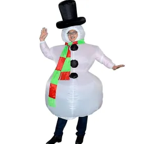 2023-christmas Inflatable Snowman Costume Suit For Adults Halloween   Party