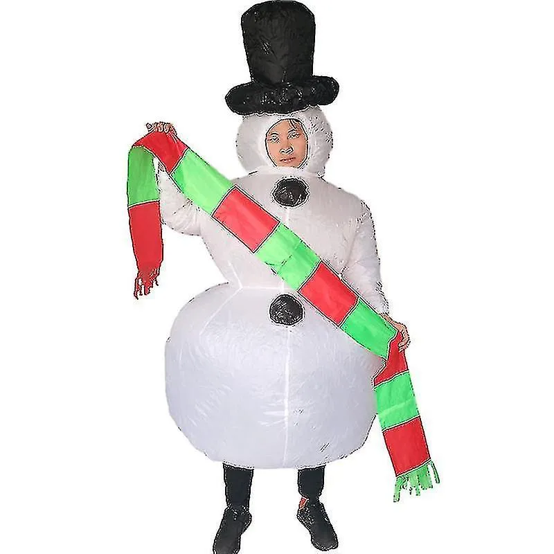 2023-christmas Inflatable Snowman Costume Suit For Adults Halloween   Party