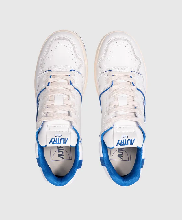 AUTRY CLC white leather sneakers with logo embroidery