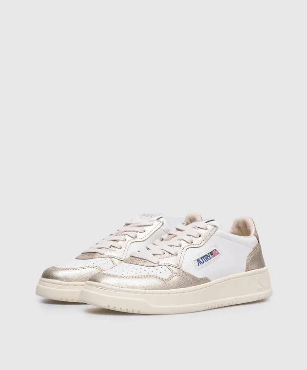 AUTRY MEDALIST white leather sneakers with logo