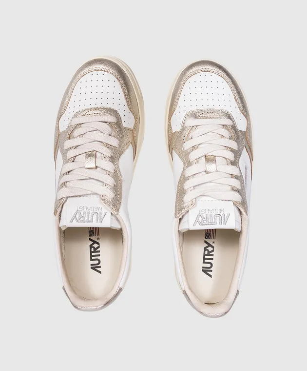 AUTRY MEDALIST white leather sneakers with logo