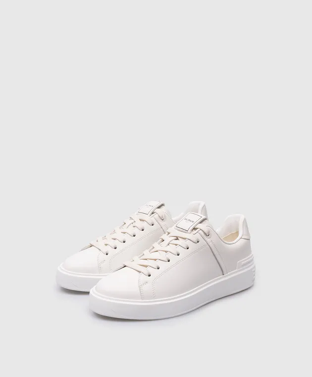 Balmain White leather sneakers B-Court