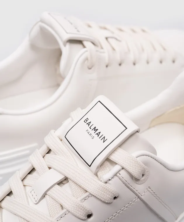 Balmain White leather sneakers B-Court