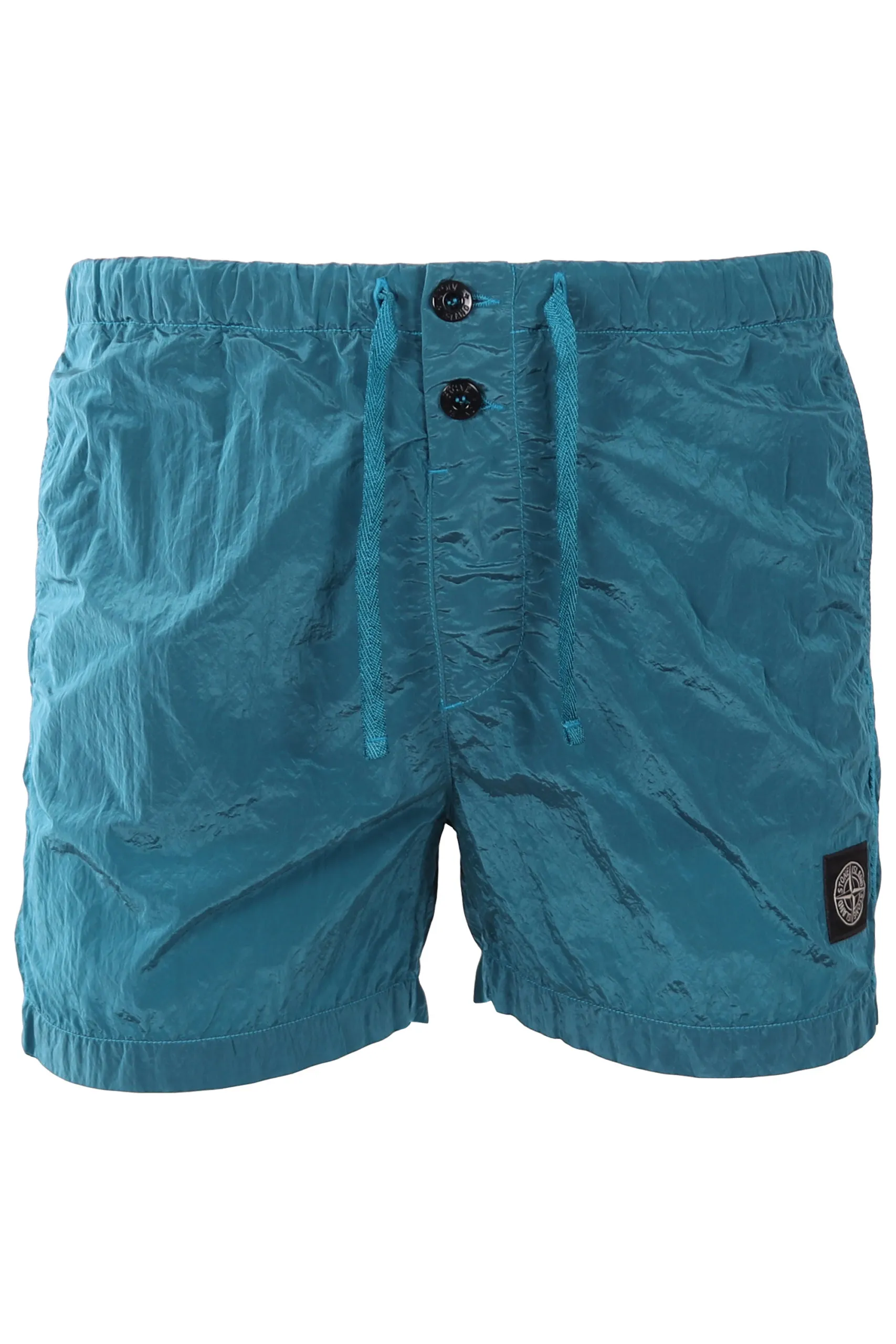 Bañador Stone Island turquesa con parche