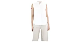 Brunello Cucinelli Camisa blanca sin mangas - talla UK 8 Blanco 