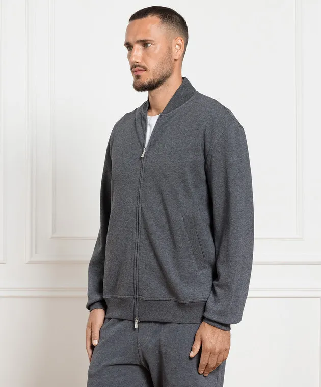 Brunello Cucinelli Gray bomber jacket