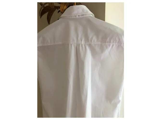 Camisa de algodón sin mangas de Hermès Blanco 