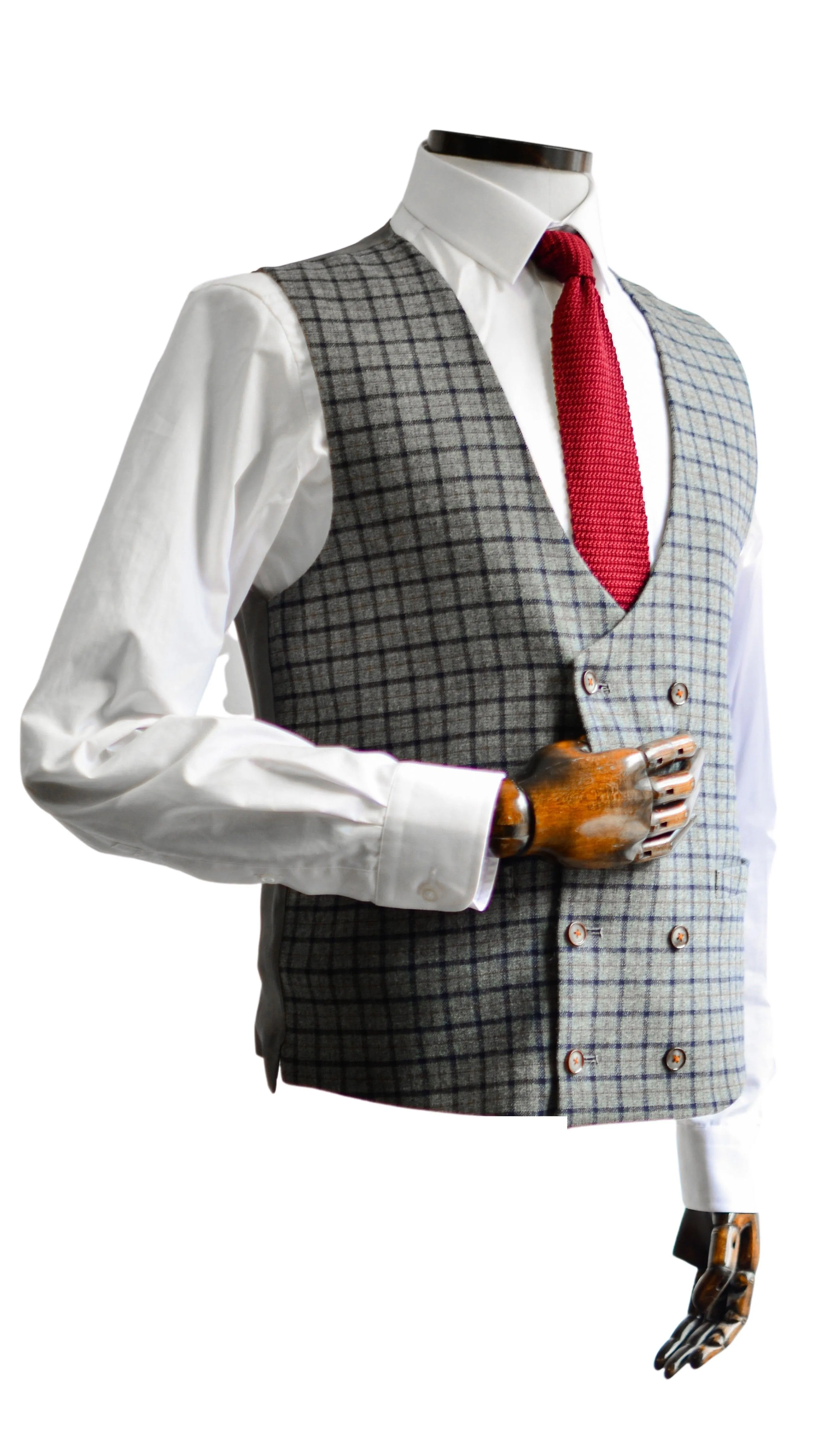 Cheyne check suit waitscoatgrey  