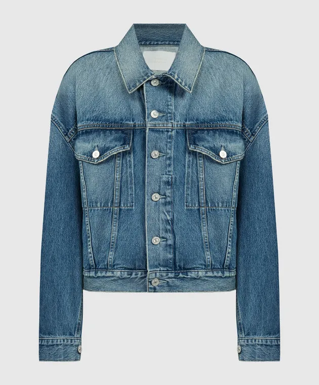 CITIZENS OF HUMANITY Quira blue distressed denim jacket