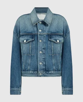 CITIZENS OF HUMANITY Quira blue distressed denim jacket