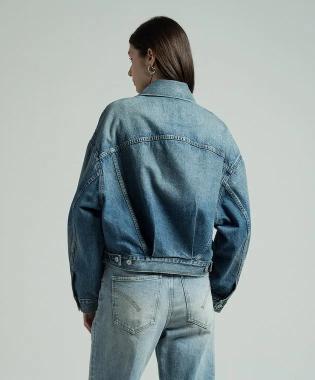 CITIZENS OF HUMANITY Quira blue distressed denim jacket