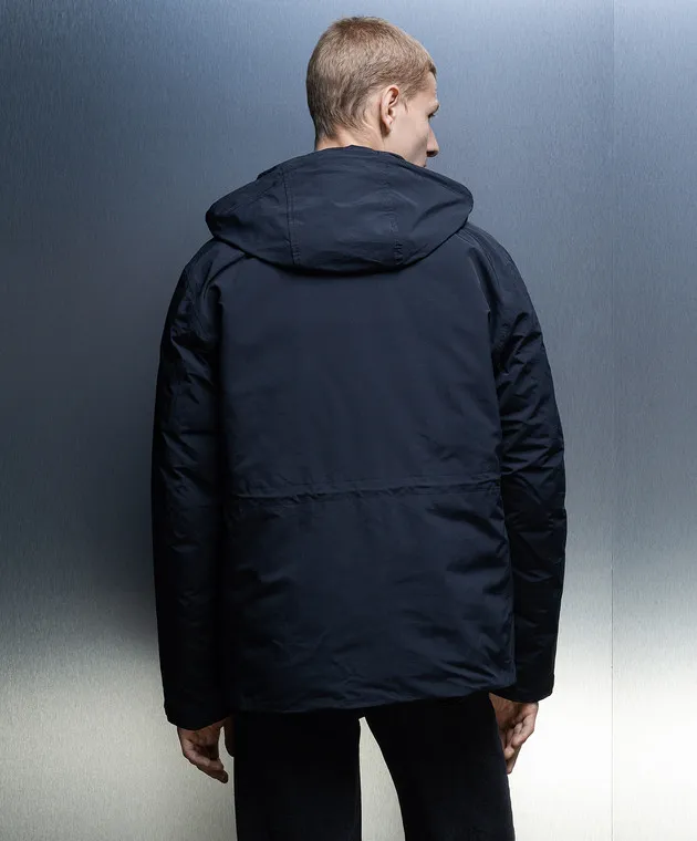 C.P. Company Black down jacket with logo