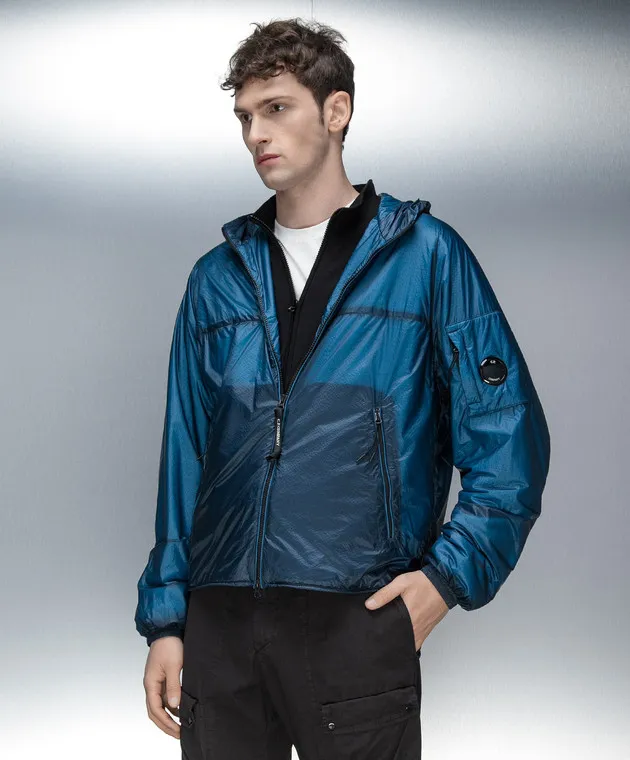 C.P. Company Blue Nada Shell Logo Jacket