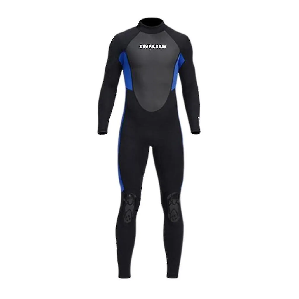 Diving Suit Full Length 3mm Uv Protection For Women Mens Men Xl Blue