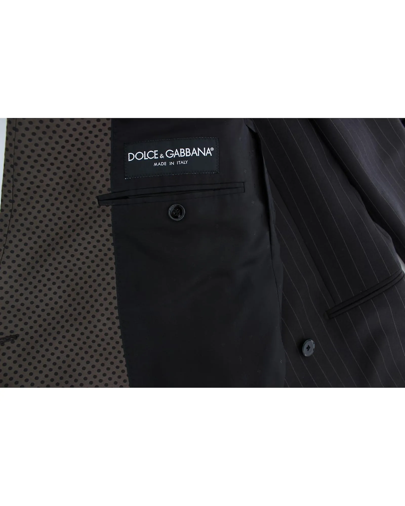 Dolce & Gabbana Striped Wool Slim 3 Piece Suit