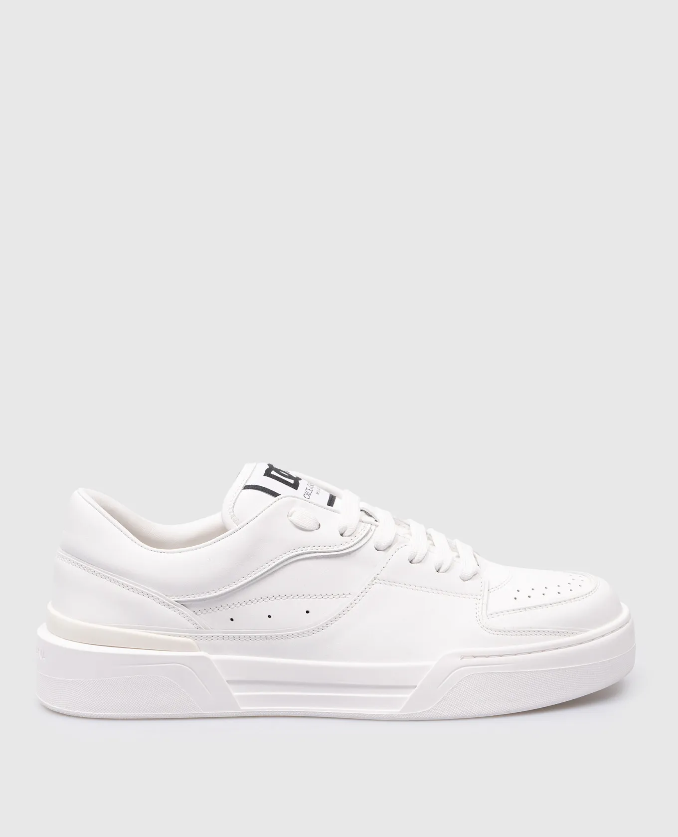 Dolce&Gabbana NEW ROMA white leather sneakers with a logo patch