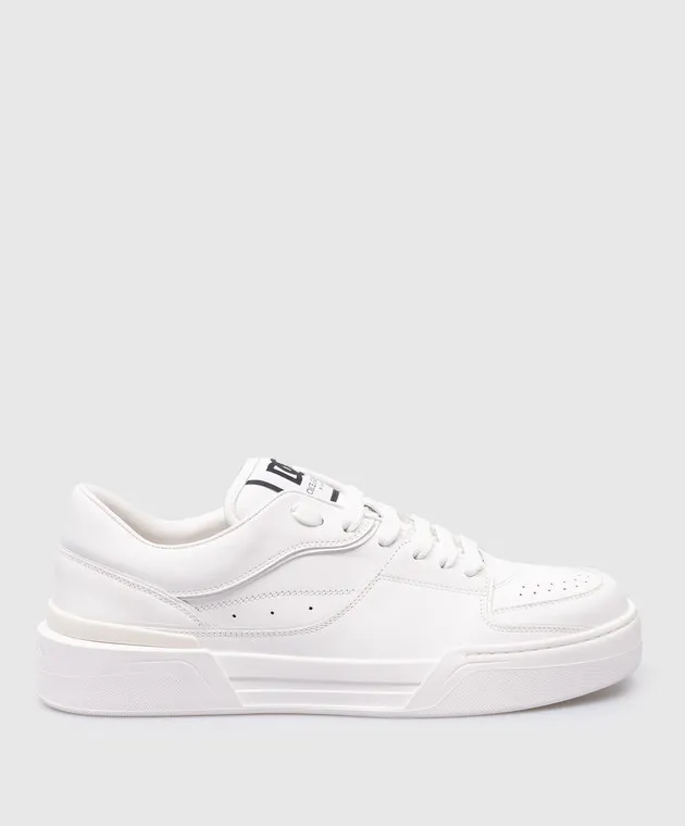 Dolce&Gabbana NEW ROMA white leather sneakers with a logo patch