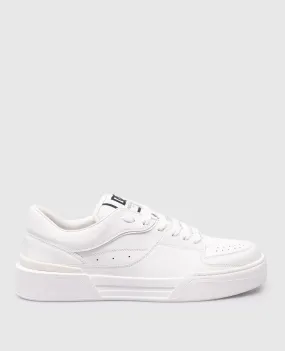 Dolce&Gabbana NEW ROMA white leather sneakers with a logo patch