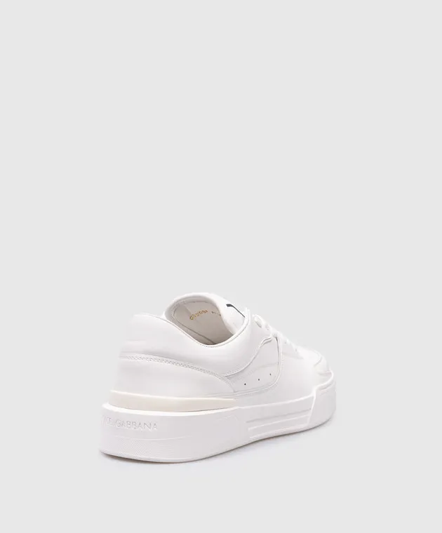 Dolce&Gabbana NEW ROMA white leather sneakers with a logo patch