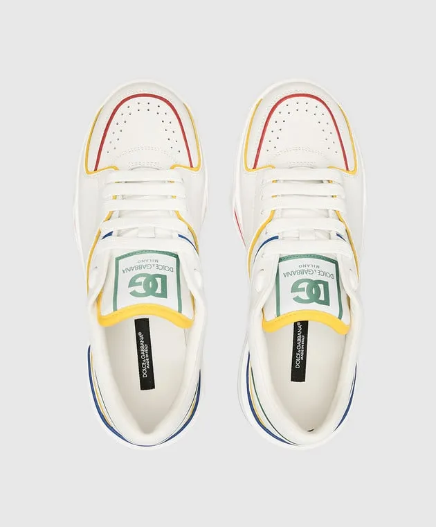 Dolce&Gabbana New Roma white leather sneakers