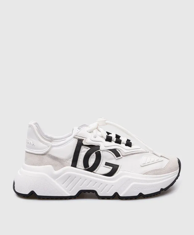 Dolce&Gabbana White DAYMASTER combination sneakers with logo