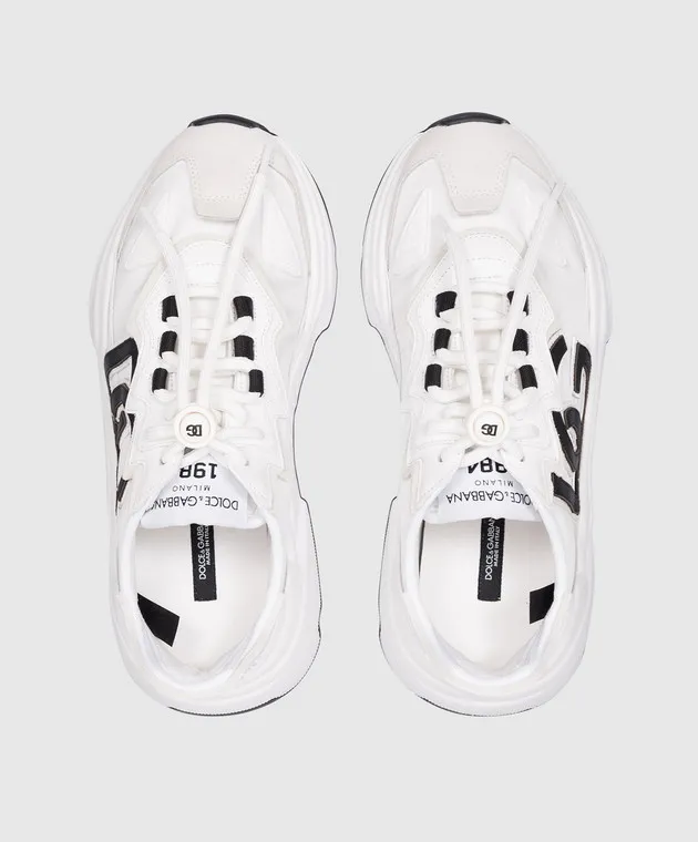 Dolce&Gabbana White DAYMASTER combination sneakers with logo