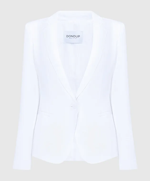 Dondup White jacket with linen