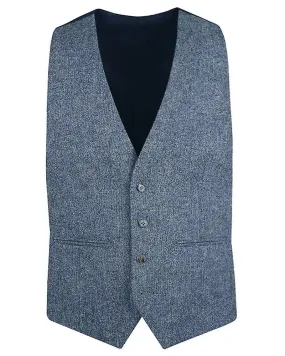 Donegal tweed suit waistcoat - light blue