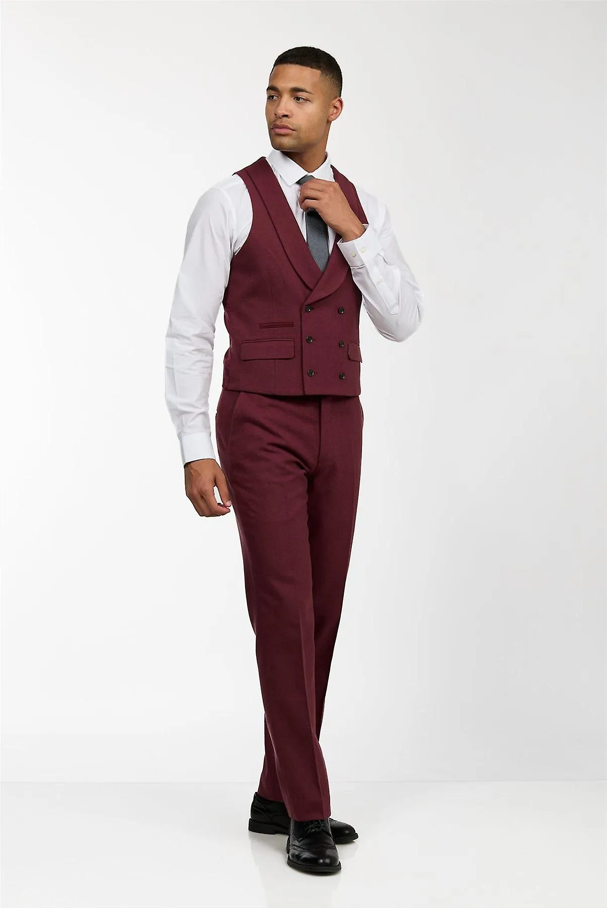 Eton Wool Tweed Three Piece Slim Fit Suit