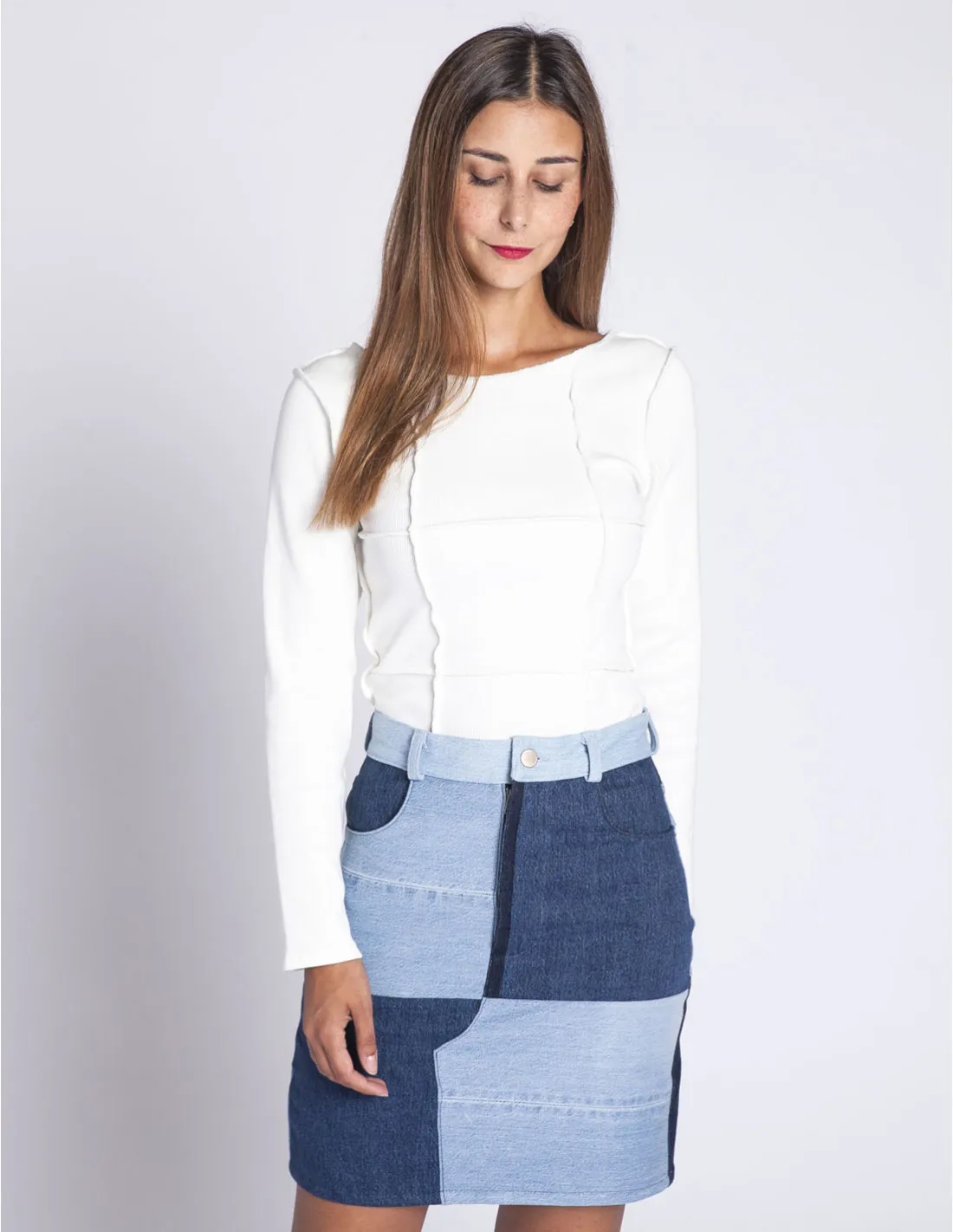 FALDA CORTA DENIM UPCYCLED INFINIT DENIM