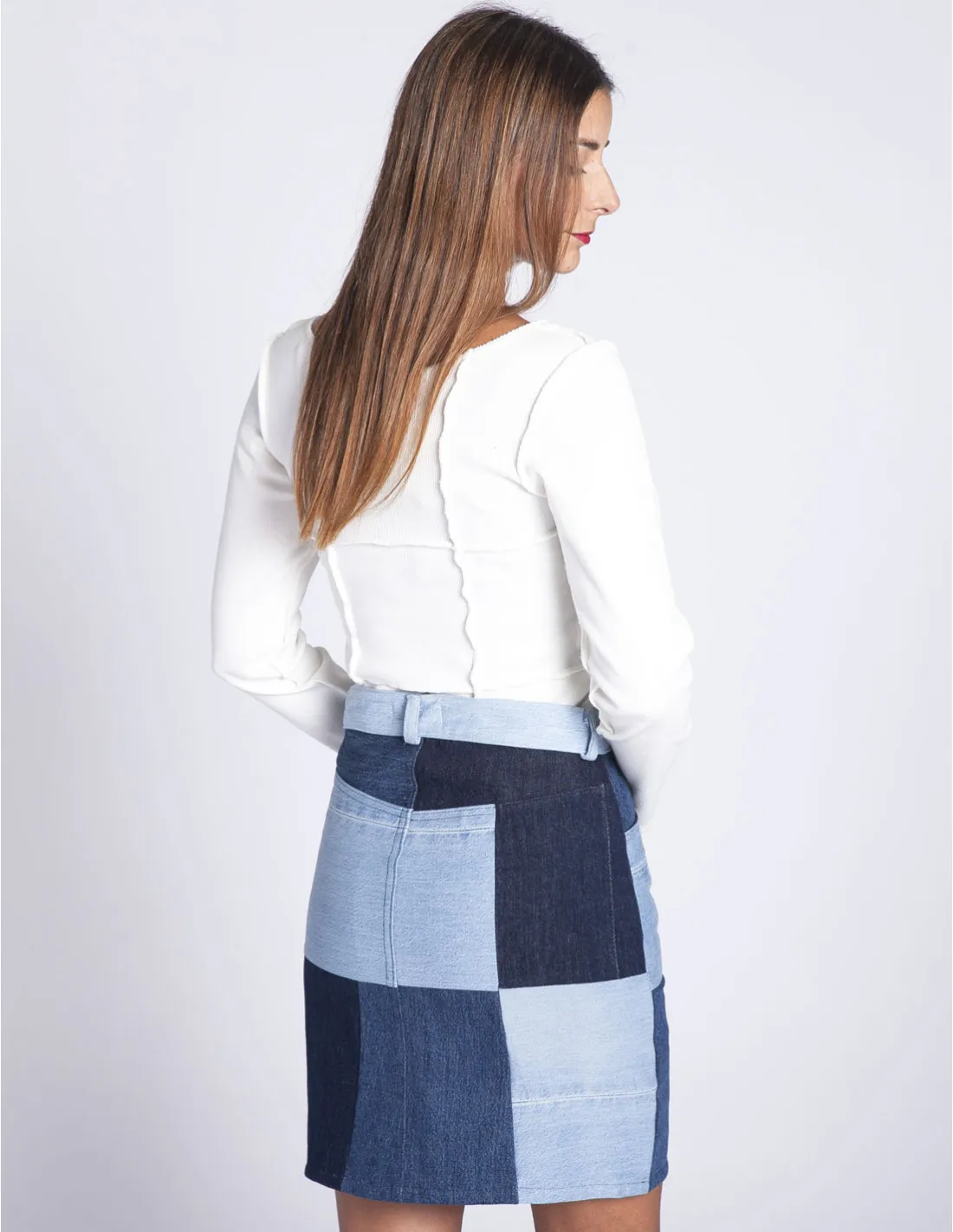 FALDA CORTA DENIM UPCYCLED INFINIT DENIM