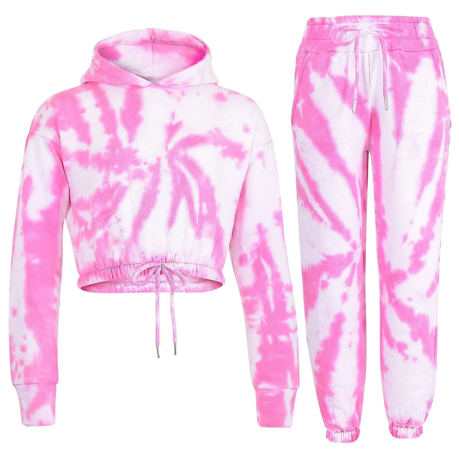 Girls Tie Dye Pink Tracksuit-Good