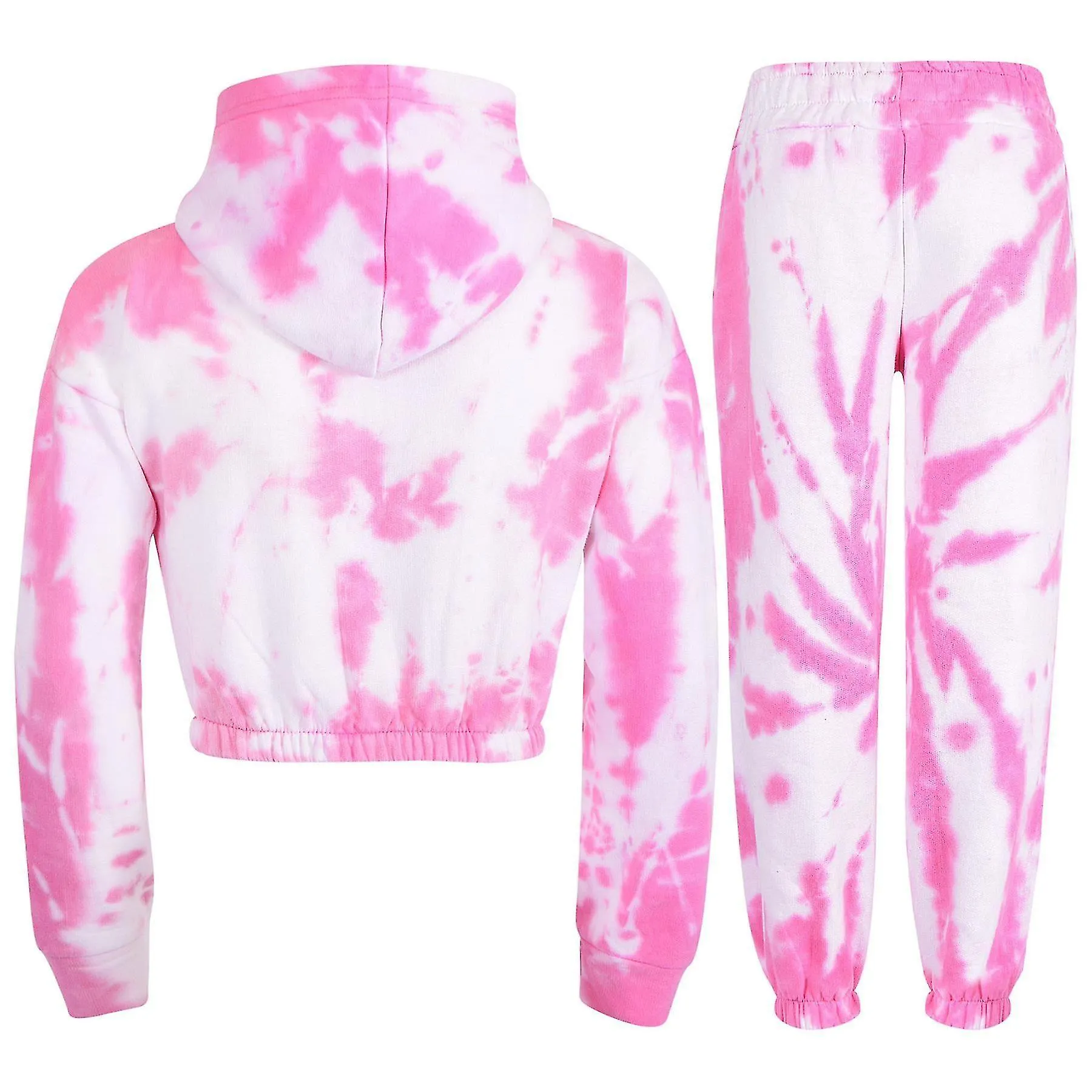 Girls Tie Dye Pink Tracksuit-Good