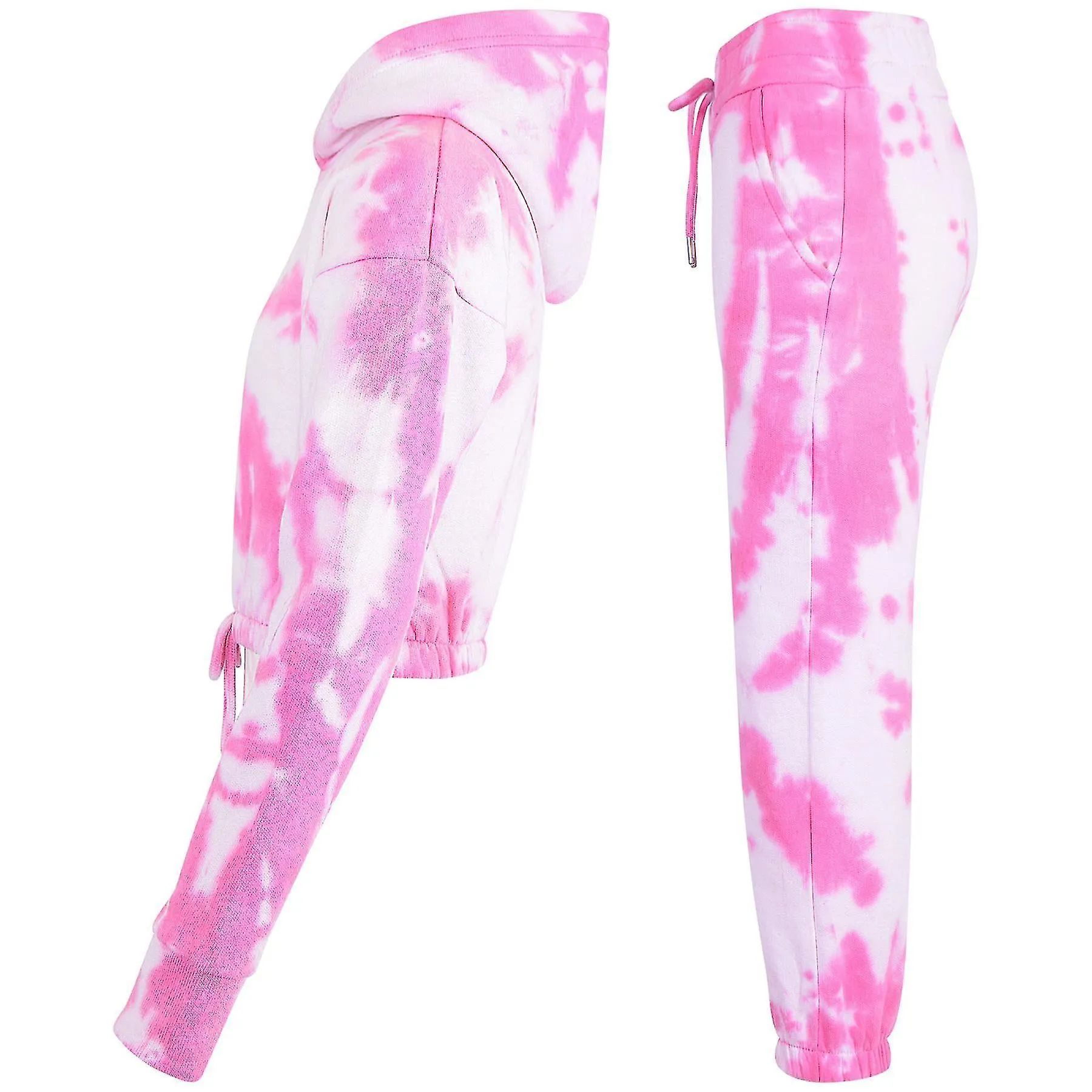 Girls Tie Dye Pink Tracksuit-Good