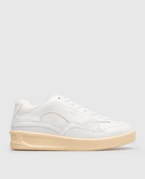 Jil Sander White combination sneakers with embossed logo