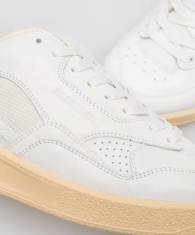 Jil Sander White combination sneakers with embossed logo