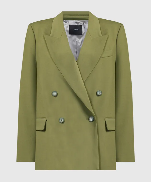 JOSEPH Cady Jaden Khaki Double Breasted Jacket