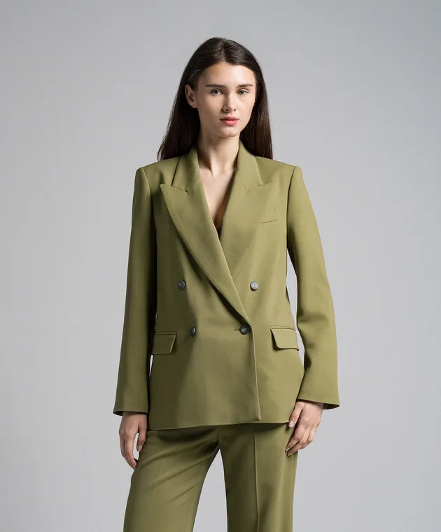 JOSEPH Cady Jaden Khaki Double Breasted Jacket