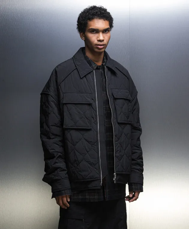 Juun.j Black jacket with curly quilting