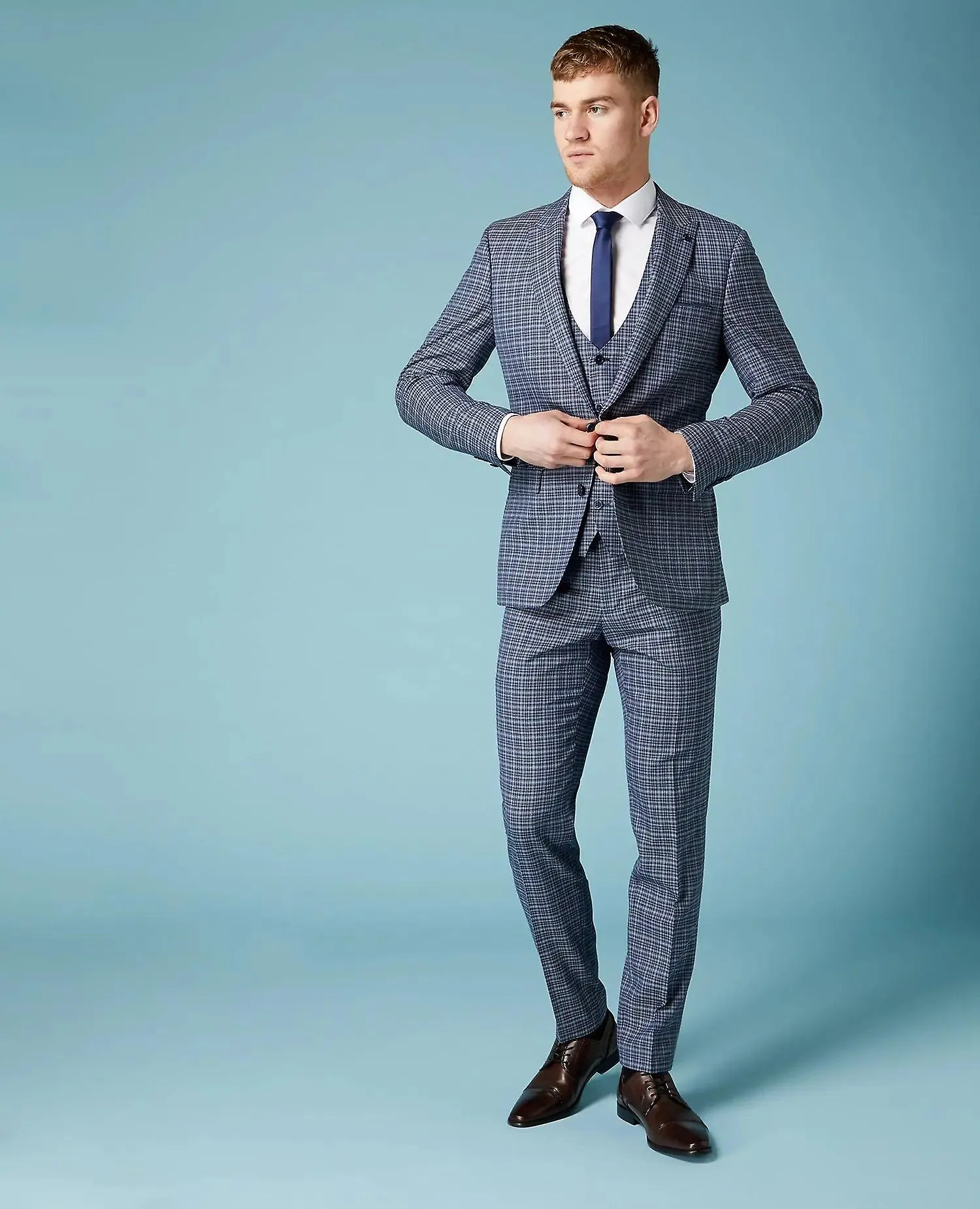 Lovati check suit trousersgrey 