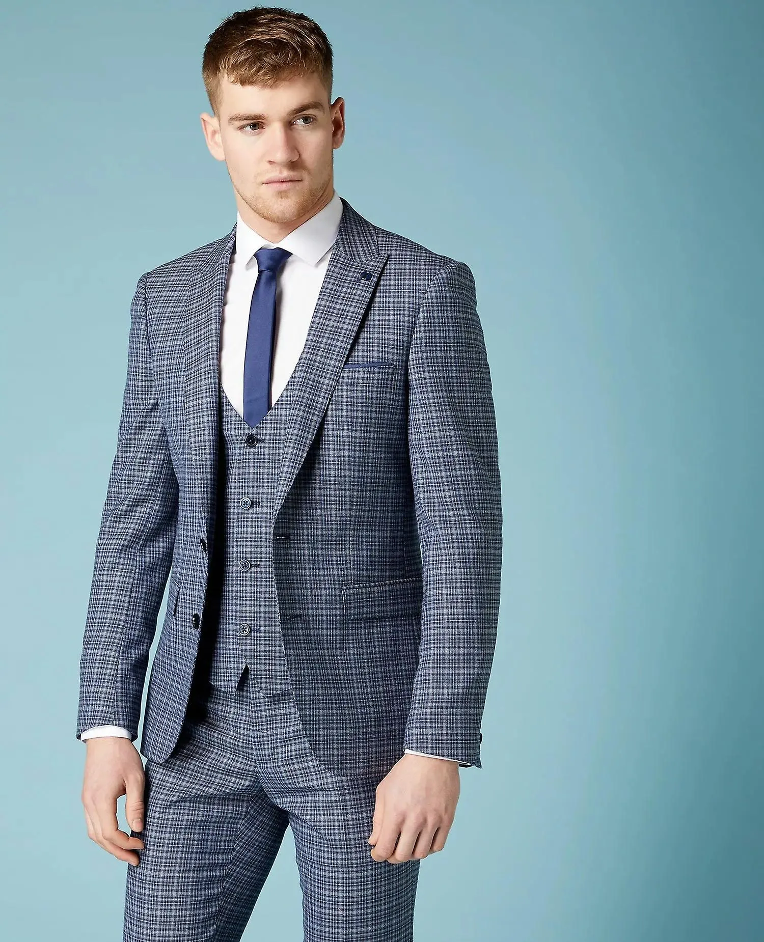 Lovati check suit trousersgrey 