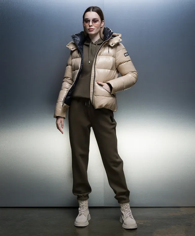 Mackage Madalyn-V beige down jacket