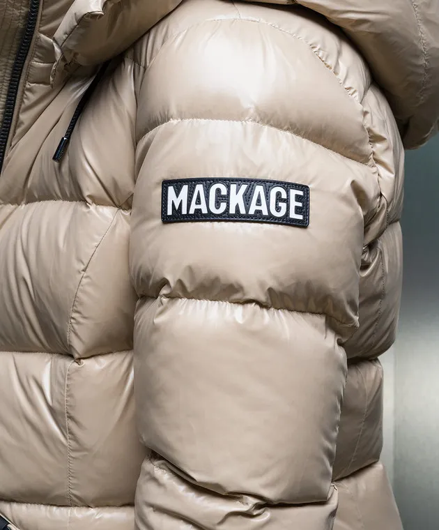 Mackage Madalyn-V beige down jacket