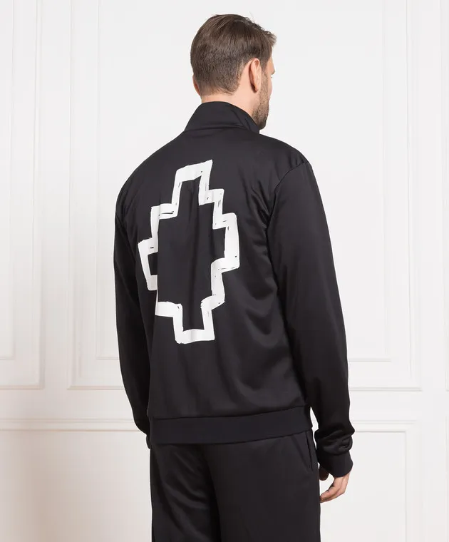 Marcelo Burlon Black sports jacket with TEMPERA CROSS logo