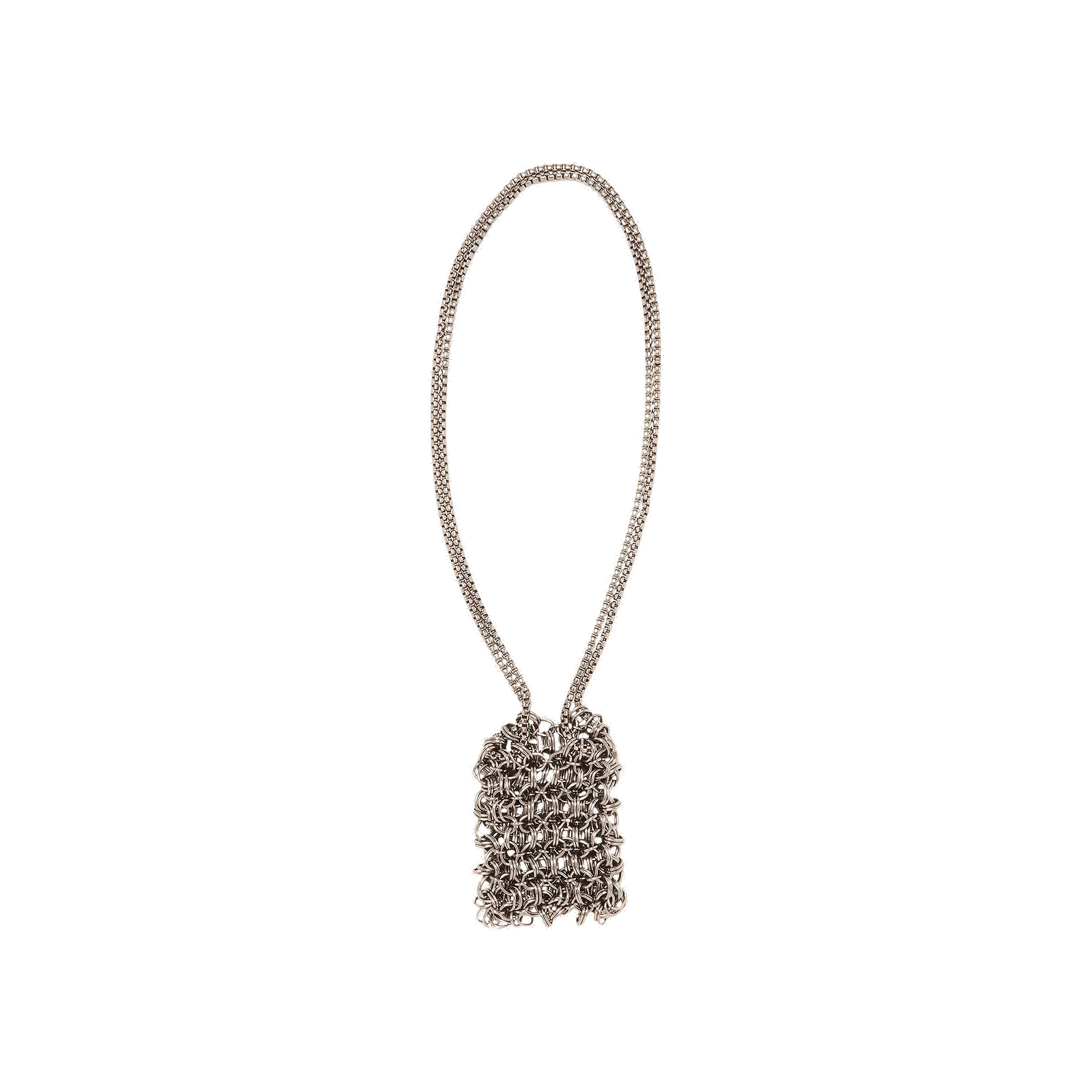 MARTINE ALI GOAT Exclusive Chainmail Double Strap Bag In Gunmetal