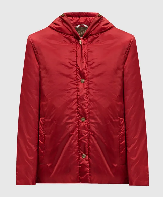 Max Mara GREENPI red jacket with logo patch