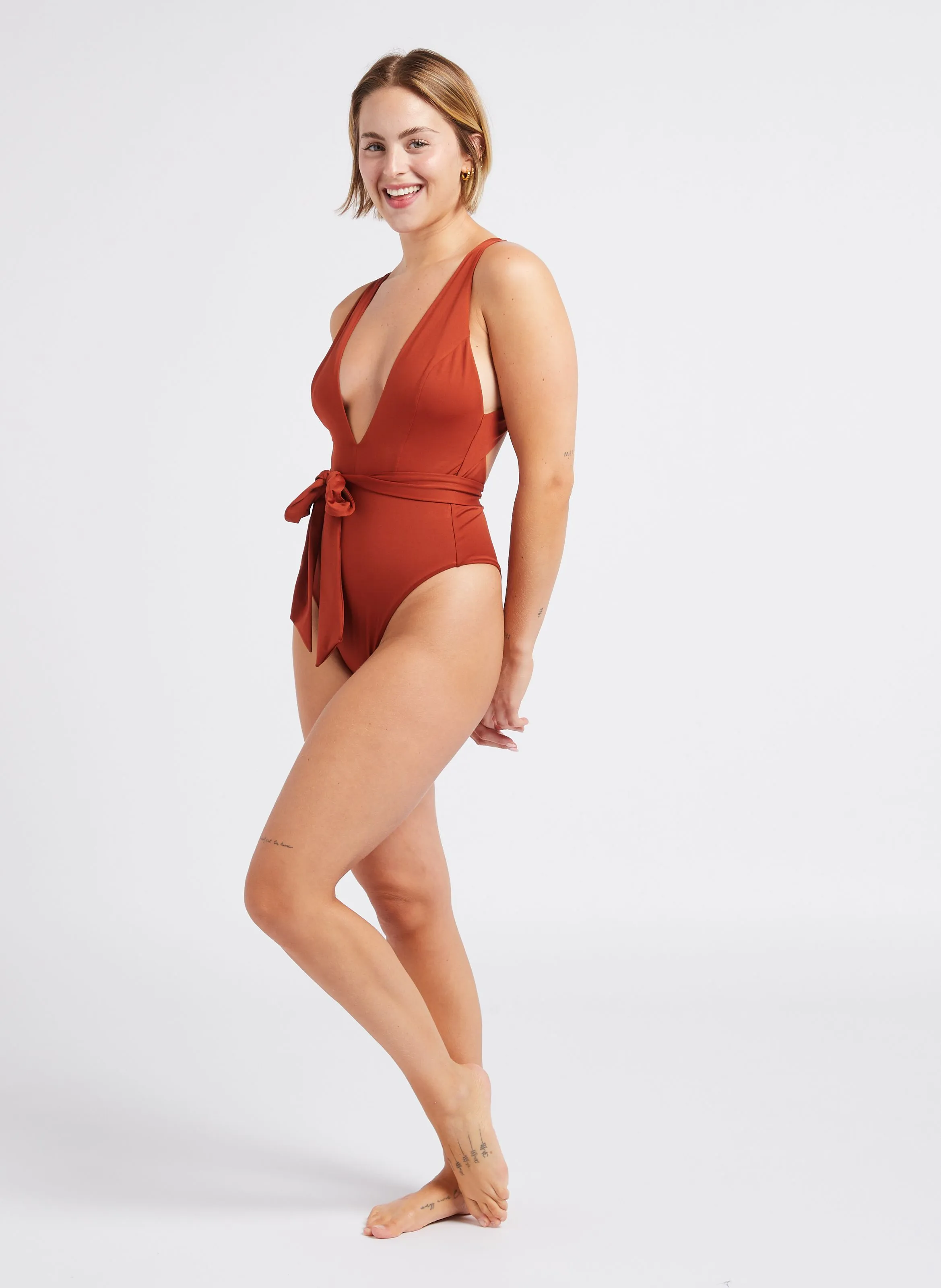 MAX MARA LEISURE CRISTEL - Bañador de pierna alta en rojo