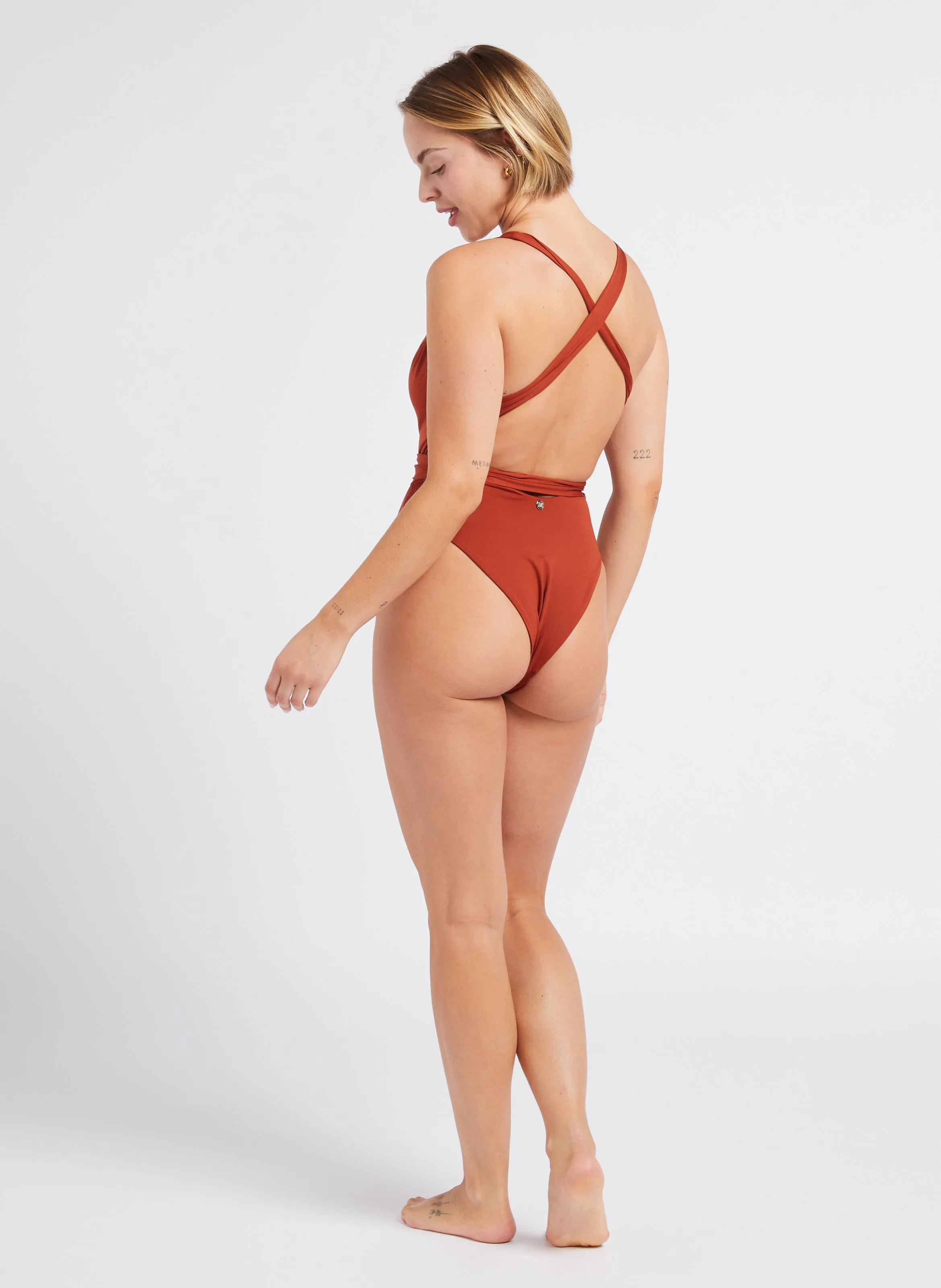 MAX MARA LEISURE CRISTEL - Bañador de pierna alta en rojo