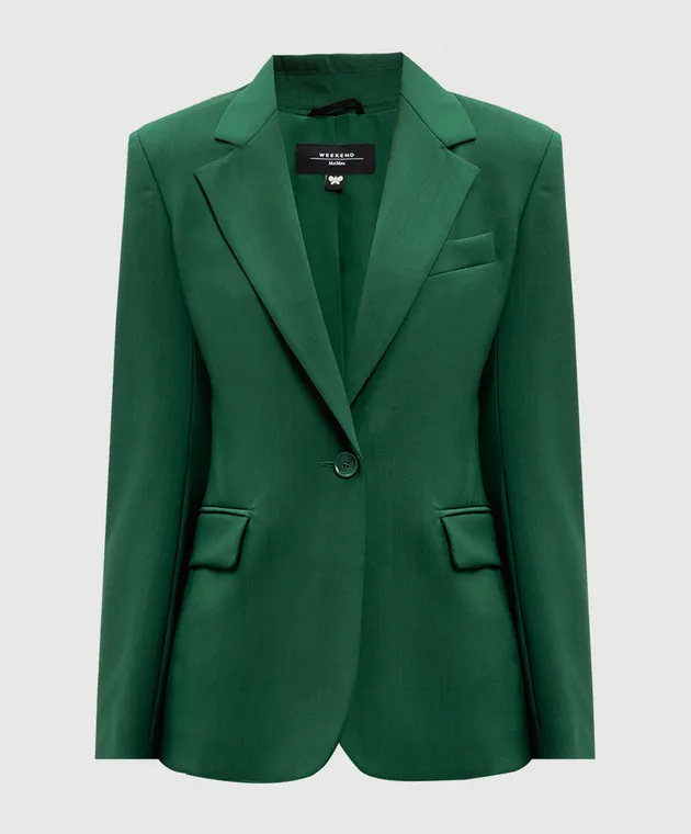 Max Mara Weekend Green wool LAMINE jacket