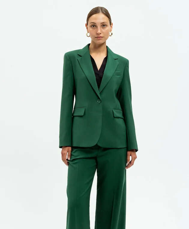 Max Mara Weekend Green wool LAMINE jacket